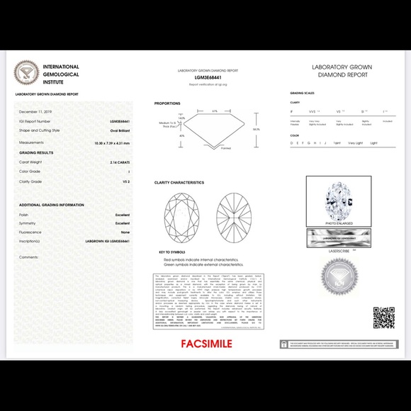 Vrai 2.14 Platinum Engagement Ring size 7 - Picture 9 of 13
